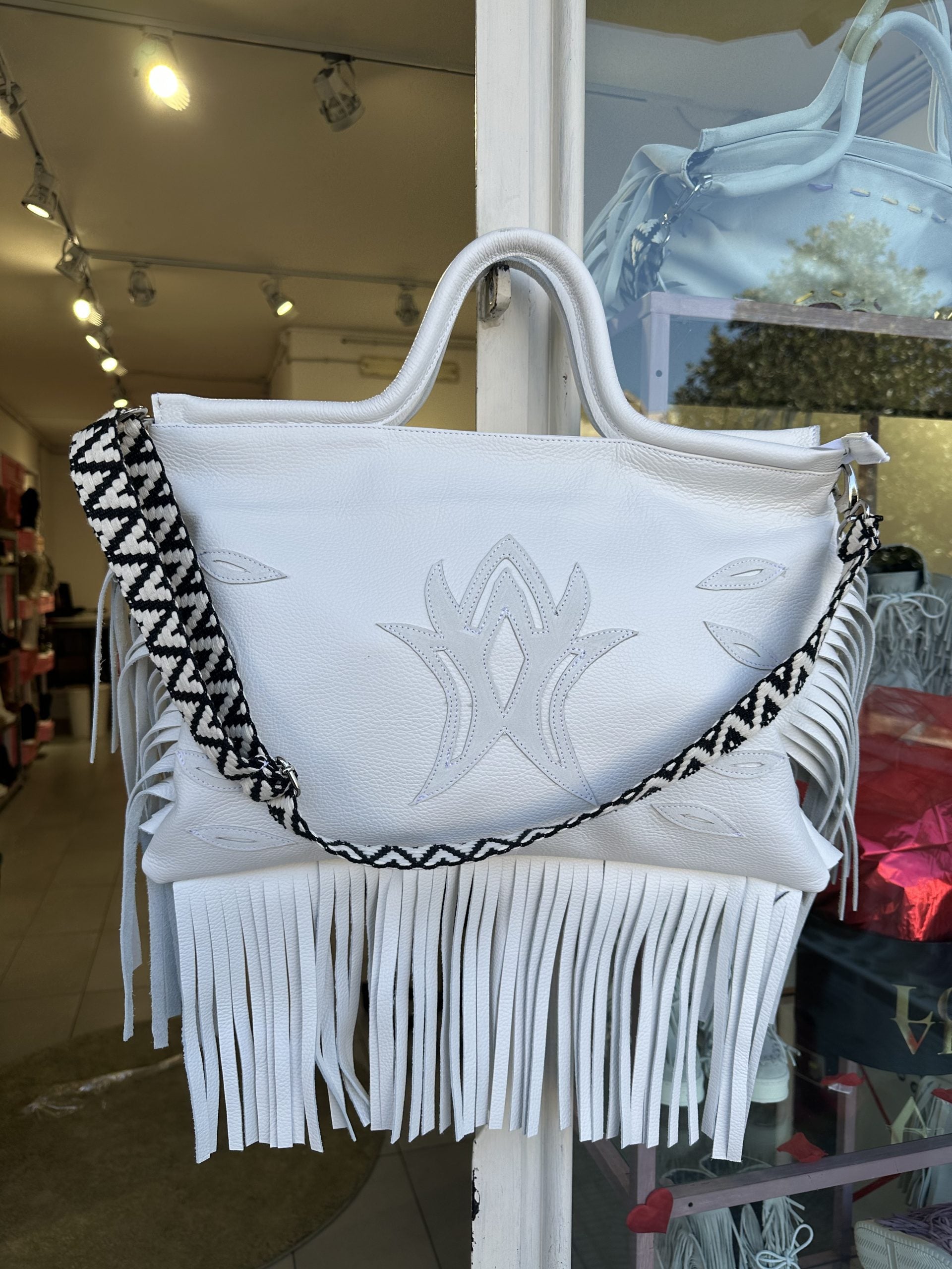 Bolso Jumbo Santhoo de piel blanca