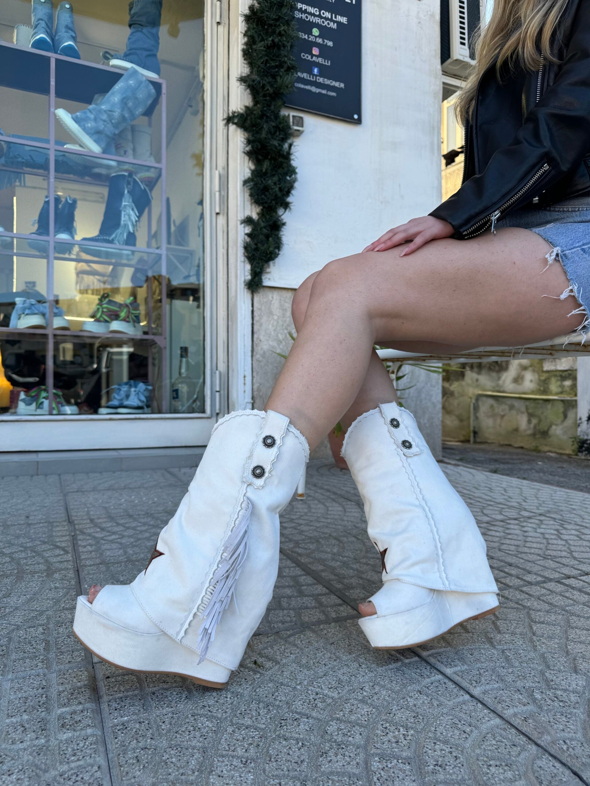 Carmensita Euphoria mid canvas bianco