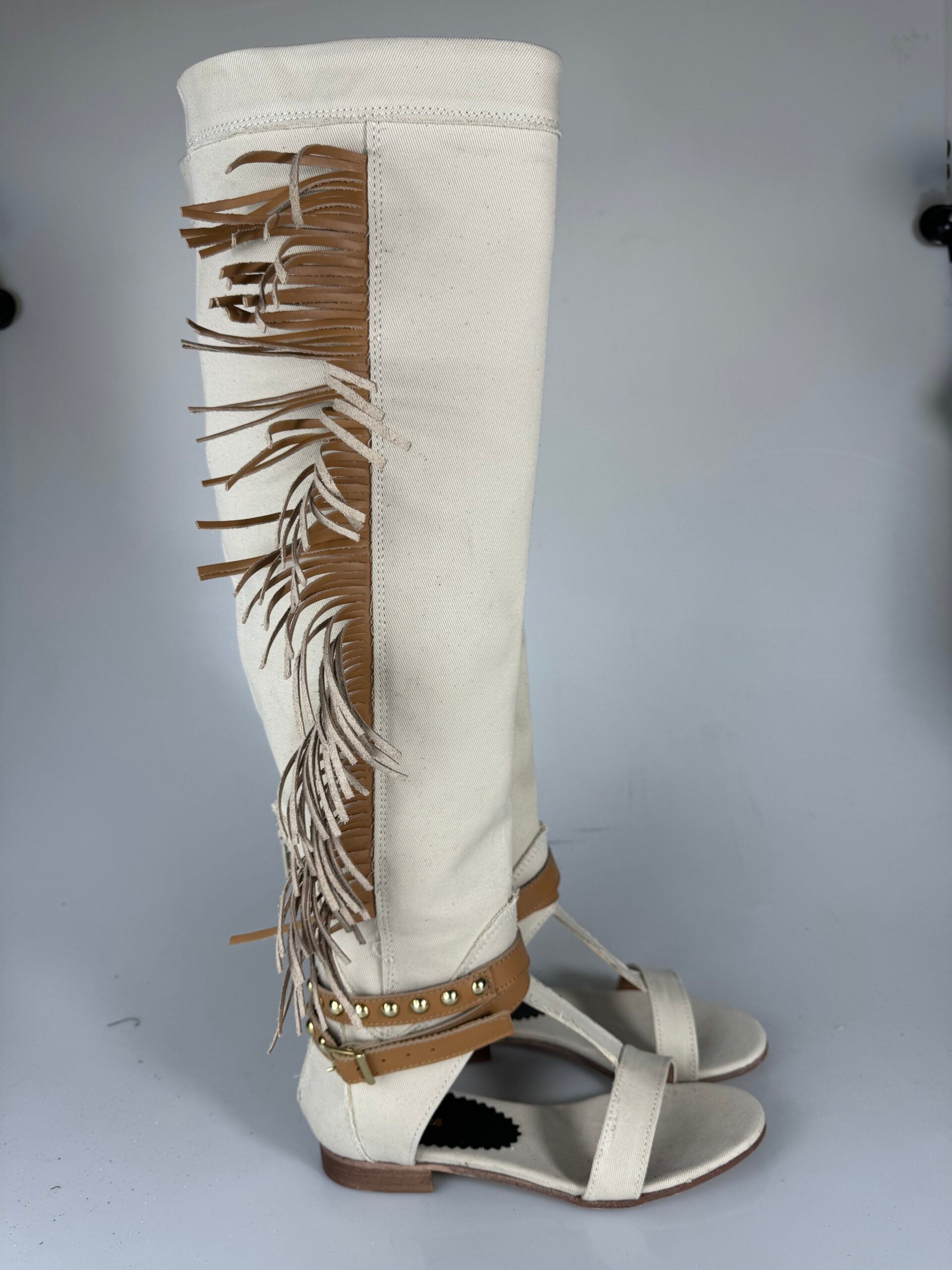 Treviso177 lona beige piel desgarrada